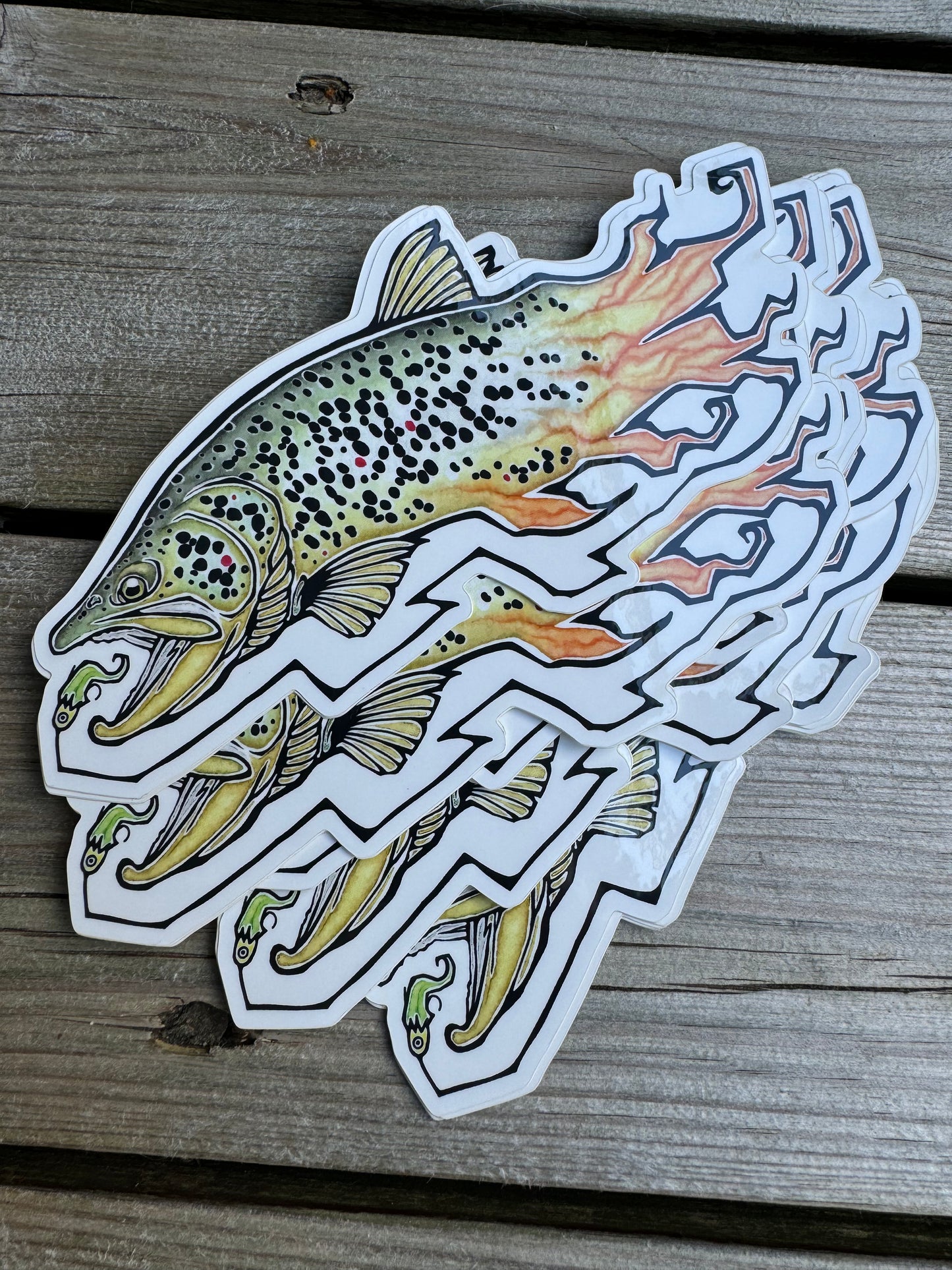 Fire Trout Sticker.