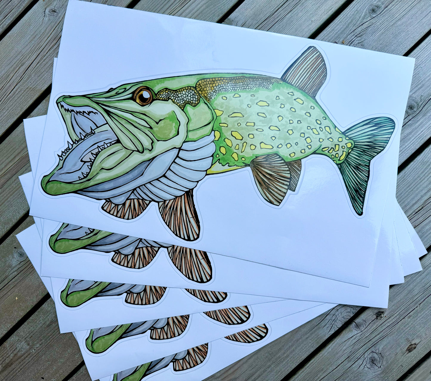 Pike Jaws Boat Sticker.