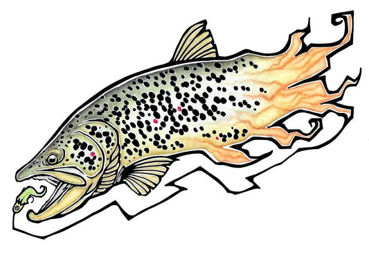Fire Trout Sticker.